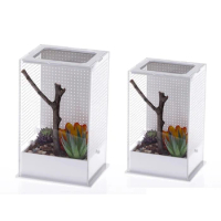Feeding Box Breeding for Case Portable Plastic Terrarium Clear Insect Habitat for Mini Pet Centipede 2 270F