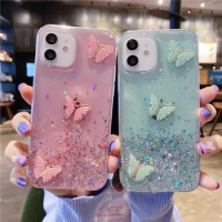 Glitter Star Diamond Butterfly Clear Case For Huawei Honor 10 Lite 20 30S View 20 10I 7X 8X 9X 8A 9A 9S 9C Nova 3i Y7A Y9A Cover