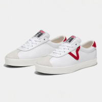 【VANS 官方旗艦】Premium LX Sport Low 73 男女款白色/紅色滑板鞋