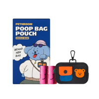 กระเป๋าเก็บมูลสัตว์เลี้ยง ลายหมี 140 g สีเทา