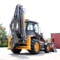 Compact Construction Excavator Backhoe Machine Price 4X4 Small Mini Front End Wheel Loader Backhoe with Rubber Tire and Tractor