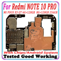 128GB 256GB Logic Board for Xiaomi Redmi Note 10 Pro NOTE10 PRO NOTE 10PRO 5G Motherboard Original Unlocked Mainboard Panel