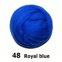 handmade Wool Felt for felting 50g RoyalBlue Perfect in Needle Felt 48#
