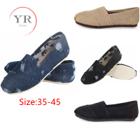 Toms Shoes Denim Shoes Pure Color Flat kasut Casual Couple loafer Toms Shoes Slip on Shoes