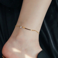 Gelang kaki minimalis Mata Titanium