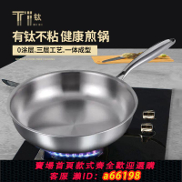 【台灣公司 可開發票】德國純鈦煎鍋平底鍋無涂層無油煙不粘鍋電磁爐燃氣灶通用