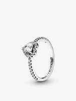 Pandora Heart sterling silver ring wih clear cubic zirconia