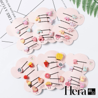 【HERA赫拉】韓版新款兒童髮飾水果兔子髮夾一字夾6件組-4款