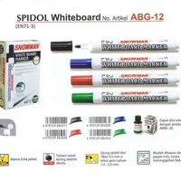 Spidol Whiteboard ABG-12 Snowman - Spidol Snowman - Hitam Multicolor