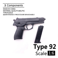 1/6 CHN Type 92 4D Gun Model For 12" Action Figure Plastic Black Soldier Weapon Accessory
