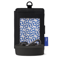 Wallts Pebble Black - Lanyard Name Tag ID Card Kantor Unisex Pria Wanita Kartu Dompet Cowok