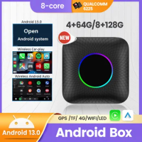 Android 13 Qualcomm 6225 Ai TV BOX Plug and Play Wireless CarPlay BOX Android Auto Adapter For Benz VW Toyota Kia Hyundai Volvo