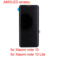 Curved AMOLED Screen for Xiaomi Note 10 Lite/Mi Note 10/Note 10 Pro, Gorilla Glass 5 Digitizer Support 10 Touch Points, New
