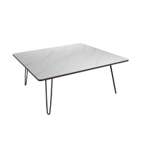 โต๊ะญี่ปุ่น60x80cmขาล็อคสูงลายหินอ่อนขาว