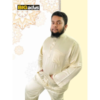 On Sale PLUS SIZE MALAY CLOTHES |   LARGE SIZE |   CREAM YELLOW |   NIKAH COLLECTION |   SIZE  [3XL-