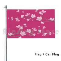 Cherry Blossom-Magenta Outdoor Decor Flag Car Flag Sakura Cherry Blossom Cherry Tree Cherry Blossom Tree