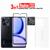 Filem Kaca Bajaan Realme C51 C53, Pelindung Skrin Realme C53, Pelindung Lensa Kamera Realme C51, Kac
