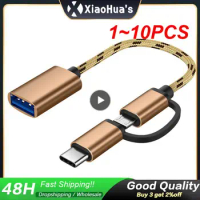 1~10PCS in 1 Type-C OTG Adapter Cable for S10 S10 Mi 9 Android MacBook Mouse Gamepad Tablet PC Type C OTG USB