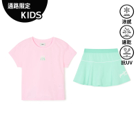 【MLB】KIDS 運動套裝 短袖T恤+裙子 童裝 紐約洋基隊(7FS1A0243-50PKP)
