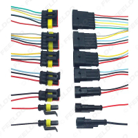 1Pin/2/3/4/5/6 Pin Wired Car Waterproof Connector Adapter Plug-in HID Plug Socket