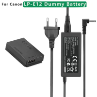 LP-E12 LPE12 ACK-E12 DR-E12 Dummy Battery&amp;DC Power Bank For Canon EOS M M2 M10 M50 M100 M200 Charger Cable
