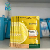 PAKET 5 / 10 pcs Garnier Vitamin C Bright Complete Sheet Mask Masker Lemon Wajah Mencerahkan Glowing