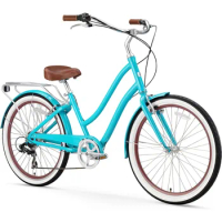 sixthreezero EVRYjourney Women's Beach Cruiser Bike, Step Through Hybrid Bicycle, 24 or 26 Inch Wheels