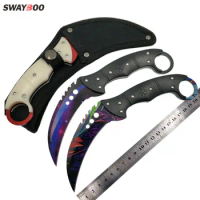 Swayboo Doppler Cs Go Talon Knife Fade Counter Strike Black Tactical Camping Fixed Blade Outdoor Knife