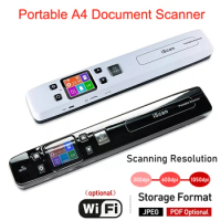 Iscan Portable Handheld Document Scanner A4 Book Image Scanner Wifi 1050DPI High Speed With 1.8inch LCD Display JPG PDF Formate