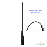 Flexible Walkie Talkie Whip Antenna 8dbi 800-2700Mhz GSM LTE 3G 4G SMA Male