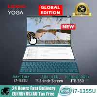 2023 Lenovo YOGA Book 9i Laptop 13th Core i7-1355U Intel Evo Platform 16GB LPDDR5X 1TB 13.3-Inch 2.8K OLED Dual-Screen Notebook