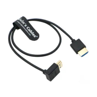 8K HDMI 2.1 Cable High Speed Thin Straight HDMI to Up Angle for Atomos Ninja V Monitor, Z CAM E2
