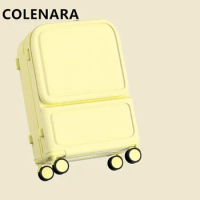 COLENARA Cabin Suitcase Laptop Boarding Case ABS+PC Front Opening Trolley Case 20"22"24"26 Inch Wheeled Travel Bag Luggage