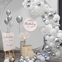 灰色系氣球鍊套組 氣球 DIY 裝飾 生日派對 婚禮 會場佈置 情人節 慶生 節慶