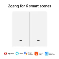 Zigbee Smart Switches 3 Gang Require Zigbee Hub Inteligente Single Pole Light Switch Work With Alexa Google Assistant Support Tu