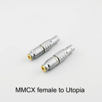 1 Pair MMCX 0.78MM 078 2 Pin Female To Focal Utopia Male Headphone Plug Adapter Connector Adaptor