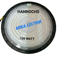 HANNOCHS LED Gantung HIGH BAY UFO 100W 6500K / Lampu Gudang/ Lampu Pabrik/ UFO HighBay LED 100 WATT 