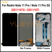 Global LCD For Xiaomi Redmi Note 11 Pro Display Touch Screen Digitizer For Redmi Note 11 Pro 5G Screen 2201116TG Replacement