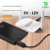 Cáp tăng cường 5V lên 12V, Cáp USB chuyển đổi hiệu suất để sử dụng wifi khi cúp điện