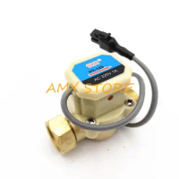 AC220V 1A 0.75-5L/Min 120W 1/2PT Thread Brass Water Heater Flow Rate Sensor Counter