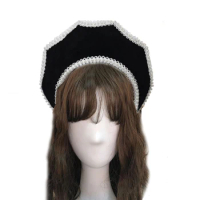 Medieval Elizabethan Tudor Crown Headpiece Royal French Mary Queen Women Cosplay Accessories Retro Headband