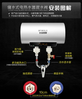 萬和美的櫻花電熱水器u型混水閥明裝淋浴冷熱開關水龍頭通用配件