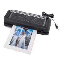 A4 Laminator Machine 9 Inch Thermal Laminator Built-in Paper Trimmer and Hole Puncher, Photo Plastic Film Laminating Machine