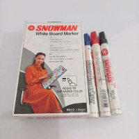Spidol Snowman White Board Marker BG-12  Merah , biru , hitam