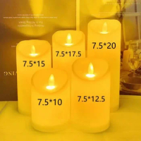 PaaMaa LED Electric Candle Lamp Swing Flameless Candles Battery Powered Candles for Wedding Decor Birthday Party Supplies