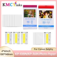 KMCYinks KP-108IN 100*148mm Photo Papers and Ink Cartridge for Canon Selphy CP Series Photo Printer CP800 CP910 CP1200 CP1300