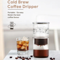 300ml Ice Drip Coffee Pot Coffee Maker Filter Glass Percolators Kitchen Barista Dripper Pot Ice Cold Brew Pots Brewer