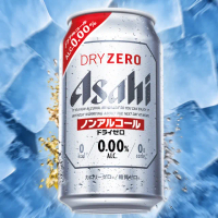 【ASAHI 朝日】350mlx4罐 日本原裝進口 DRY ZERO 0%無酒精啤酒風味碳酸飲料汽水(低卡無糖濃氣泡水)