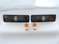 大禾自動車 副廠 燻黑 保桿燈 前小燈 適用 NISSAN SILVIA S13 88-93