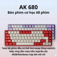 Bàn phím cơ AK680 LED RGB/Rainbow, kết nối dây type C